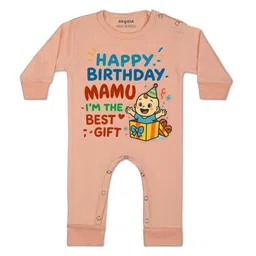 Arvesa Kids-Unisex Peach Cotton Rompers-picture-46