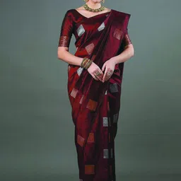 SHOP DROP Woven Design Zari Pure Silk Banarasi Saree-picture-29