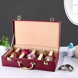 Kuber Industries Maroon Set of 2 Regular Jewellery Organiser Organisers-32