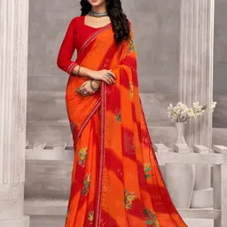 Panzora Ethnic Motifs Pure Chiffon Saree-image-66