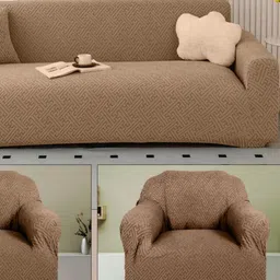 The Furnishing Tree Brown Polyester Sofa Covers With Arms-image-88