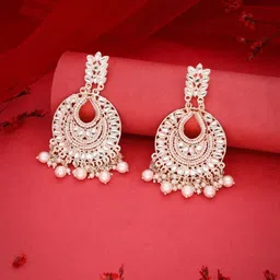 Anouk Diamond Shaped Jhumkas Earrings-9