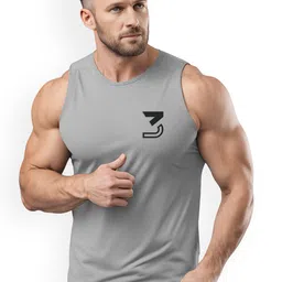 3Colors Printed Gym Vest VEST-CCUT-3CHEST-GREY_M-picture-22