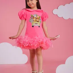 HOITY MOPPET Girls Peter Pan Collar Embellished A-Line Dress-picture-33