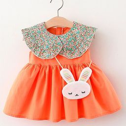 LULU & SKY Girls Cotton Fit & Flare Dress-image-95