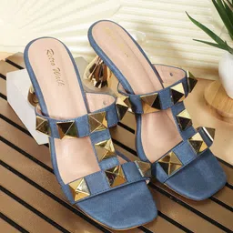 Retro Walk Block Pumps with Bows-37