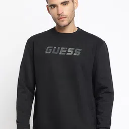 GUESS Men Brand Logo Printed Cotton Sweatshirt-picture-25