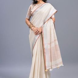 NEGRONI Striped Border Zari Saree-picture-34