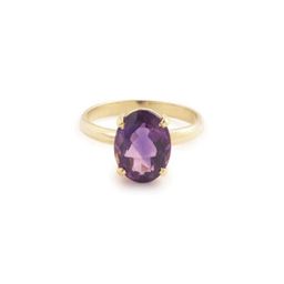 GenZcomplex Gold-Plated Copper Amethyst Finger Ring-70