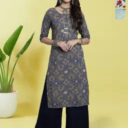 HERE&NOW Selection Of 2 Ethnic Motifs Printed Straight Kurtas-16