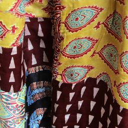 Weaves of Tradition Ethnic Motifs Printed Block Print Dupatta with Patchwork image 2