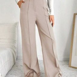 Next One Women Smart Straight Fit High-Rise Easy Wash Pleated Trousers-picture-19