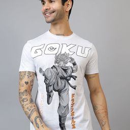 Free Authority Graphic Printed Goku Round Neck Cotton T-shirt-image-60