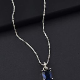 Boghra Sales Silver-Plated Sterling Silver American Diamond Necklace-48