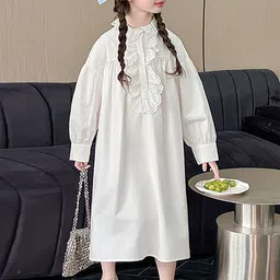 LULU & SKY Tie-Up Neck A-Line Maxi Dress-image-41