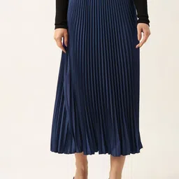 ZWERLON A-Line Midi Plat-Skirt-image-8