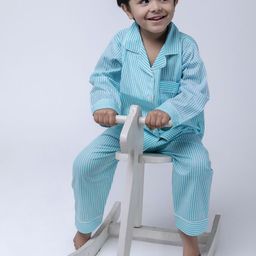 HERE&NOW Unisex Kids Striped Night suit-picture-2