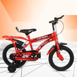 14T STEEL RIM RIDEON BICYCLE FOR GIRLS AND BOYS WITH CARRIER RED 14 T (inch) BMX Cycle-image-70