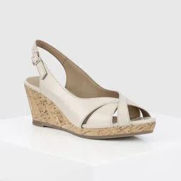 Oroh Leather Party Wedge Sandals with Laser Cuts-31
