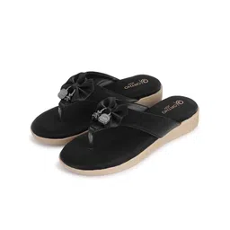 ORTHO JOY Women T-Strap Flats With Bows-picture-7