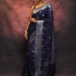 RASVRITI Art Silk Saree With Blouse Piece-picture-31