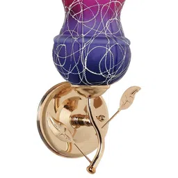 Somil Premium Designer Glass Wall / Night Lamp Elegant & Stylish Dcor Accent for Modern Interiors, color- - Pink, Firozi, White; Size,- 20 X 18 X 27 CM-image-92