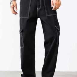 MARK VIEW Men Classic Mid-Rise Slash Knee Stretchable Jeans-image-94