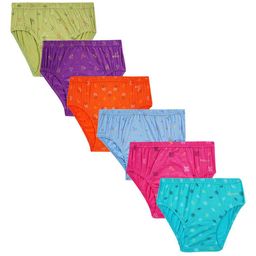 SLEAZY Pack Of 6 Printed Mid-Rise Basic Briefs-Light_Print_Panty_06_myn_75-picture-5