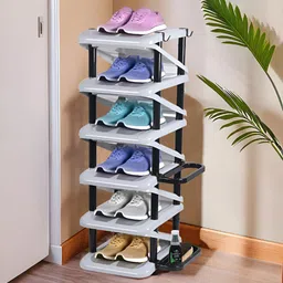 Myntra Elegant Homes Grey 6-Layers Foldable Shoe Rack-47