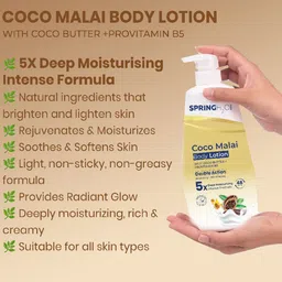 Spring H2O Coco Malai Body Lotion With Coco Butter & Provitamin B5 - 400 ml image 2
