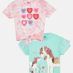 Fame Forever by Lifestyle Pack of 2 Girls Printed T-shirts-picture-41