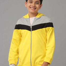 UNDER FOURTEEN ONLY Boys Colourblocked Hooded Sweatshirt-picture-55