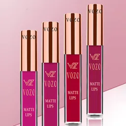 VOZO Set Of 4 Stay-All-Day Matte Liquid Lipstick-4ml Each-101-104-106-202-30