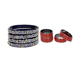 SOMIL Set of 20 Blue Alloy Bangles-image-66