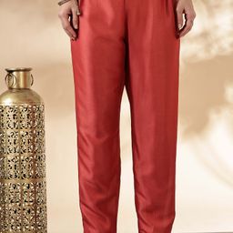 Anouk Women Yoke Design Regular Thread Work Kurta with Trousers & With Dupatta-17