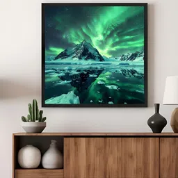 999Store Green & Blue Northern Lights Canvas Wall Art-image-67