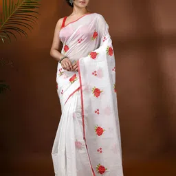 DESH BIDESH Floral Embroidered Saree-picture-11