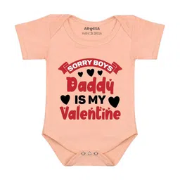 Arvesa Sorry Boys Daddy Is My ValentinePrinted Romper-picture-28