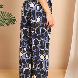 BLUE BLACK CIRCLE Printed LOUNGE PANT-image-55