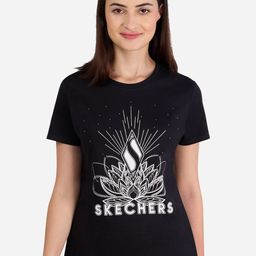 Skechers Women Graphic Printed Round Neck Cotton T-shirt-image-39