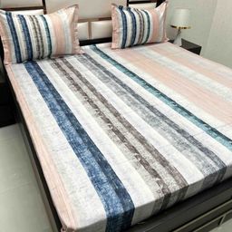 Pure Decor Majestic Pink Printed 350 TC Pure Cotton King Bedsheet Set 2.72 m x 2.78 m-image-19
