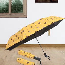 FABINALIV Automatic Waterproof 3 Fold Compact Cartoon Characters Umbrella-image-2