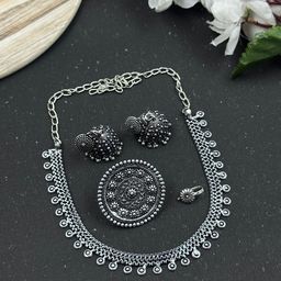 NAMAN ARTS Silver-Plated Jewellery Set-image-85