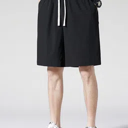 HERE&NOW Men Solid Mid-Rise Regular Fit Shorts-picture-11