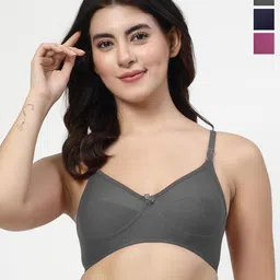 LILY Solid Full Coverage Non Padded Non-Wired Everyday Bra-image-57