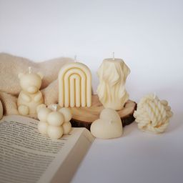 ENCEBIENCE Off White 6 Pcs Aesthetic Candles - Cafe Mocha-image-14