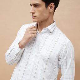 CODE by Lifestyle Men Slim Fit Checked Spread Collar Cotton Casual Shirt-picture-8