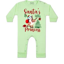 Arvesa Kids-Unisex Green Cotton Rompers-picture-12