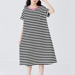 LULU & SKY Striped A-Line Midi Dress-image-54