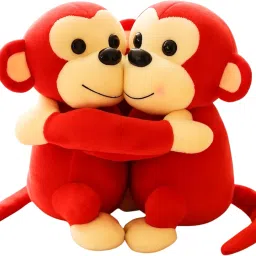 Cute Monkey Couple Hugging Soft Toy Stuffed Toy for Unisex Kids Gift - 25 cm-picture-48